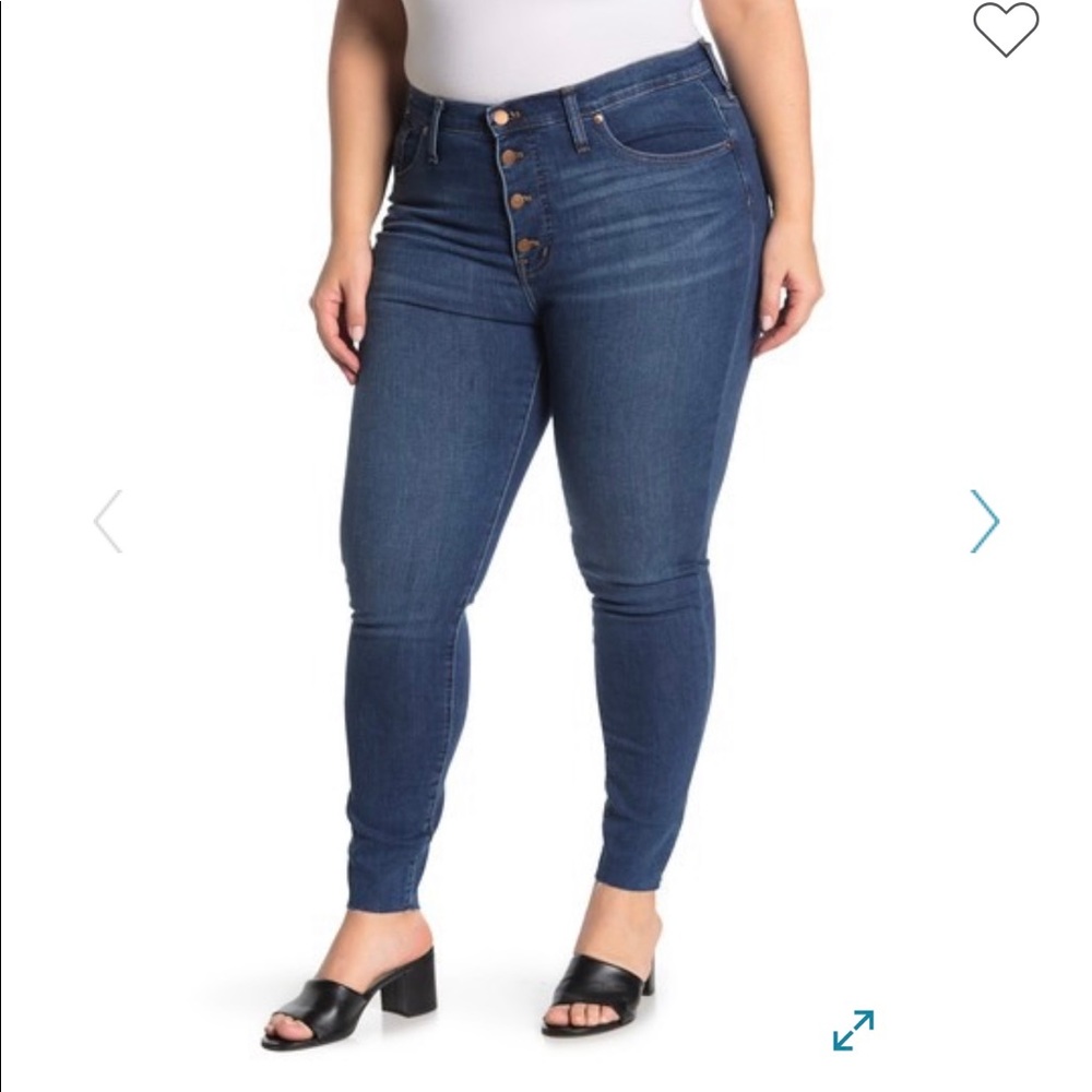(Plus Size) Madewell – Button Fly Mid Rise Skinny